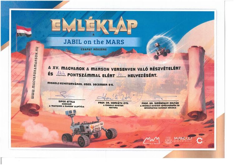 Brassais diákok a Jabil on the Mars csapatában