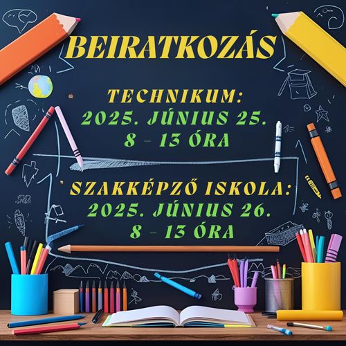 Beiratkozási időpontok a 2025/2026-os tanévre